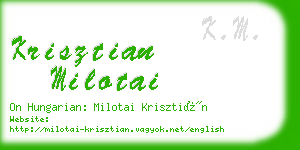 krisztian milotai business card